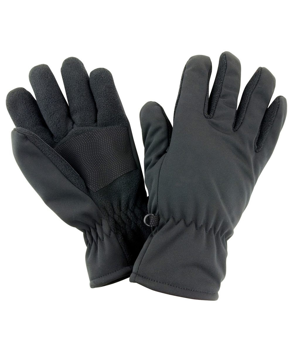 Black Softshell thermal glove