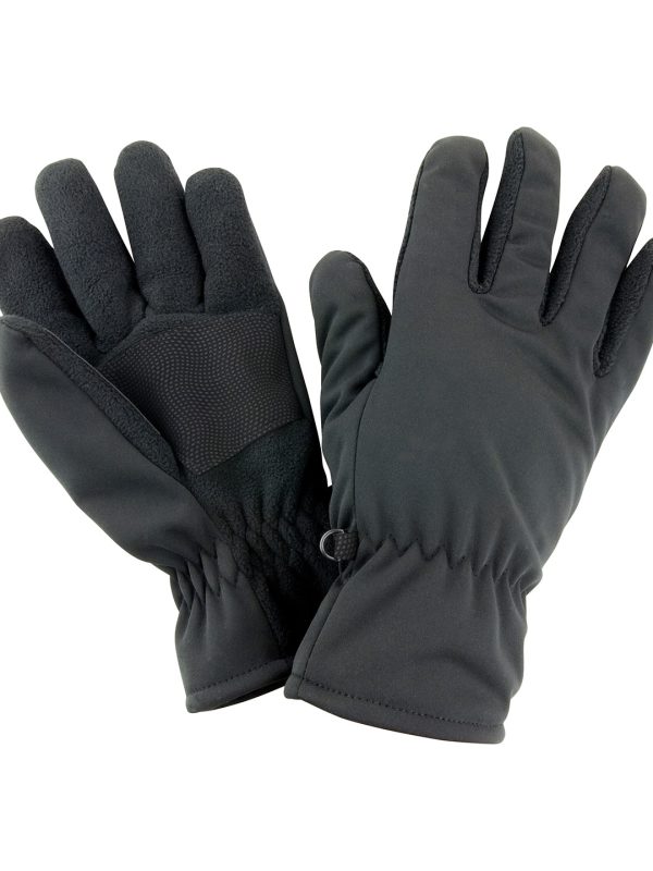 Black Softshell thermal glove