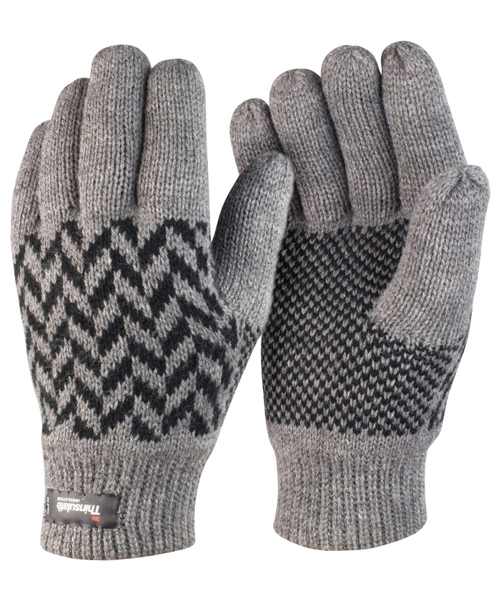 Grey/Black Pattern Thinsulate™ glove