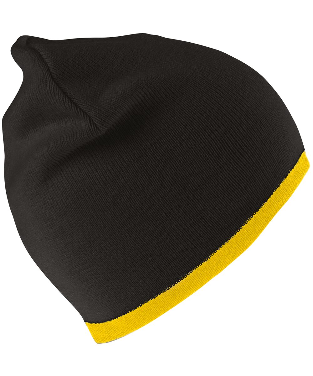 Black/Yellow Reversible fashion fit hat