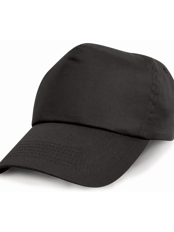 Black Junior cotton cap