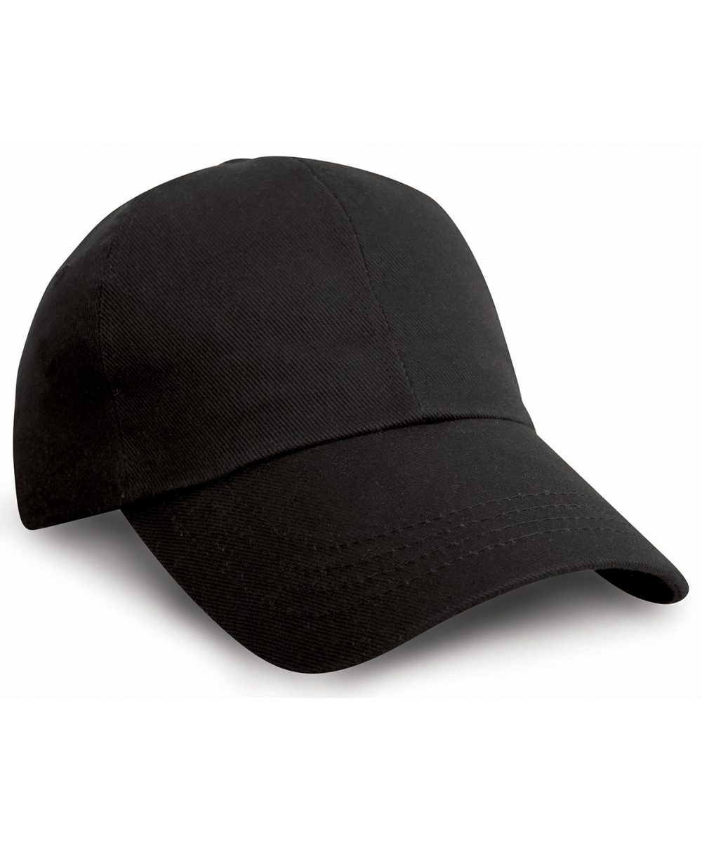 Black Heavy cotton drill pro-style cap