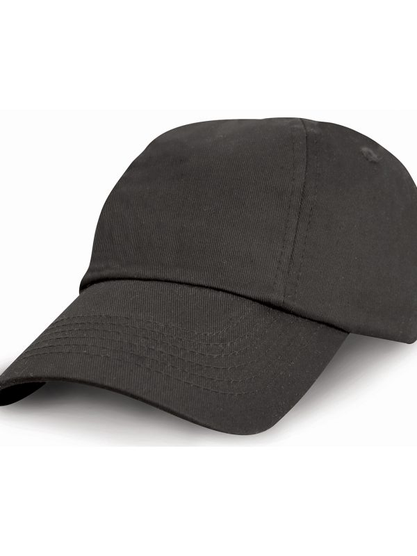 Black Junior low-profile cotton cap