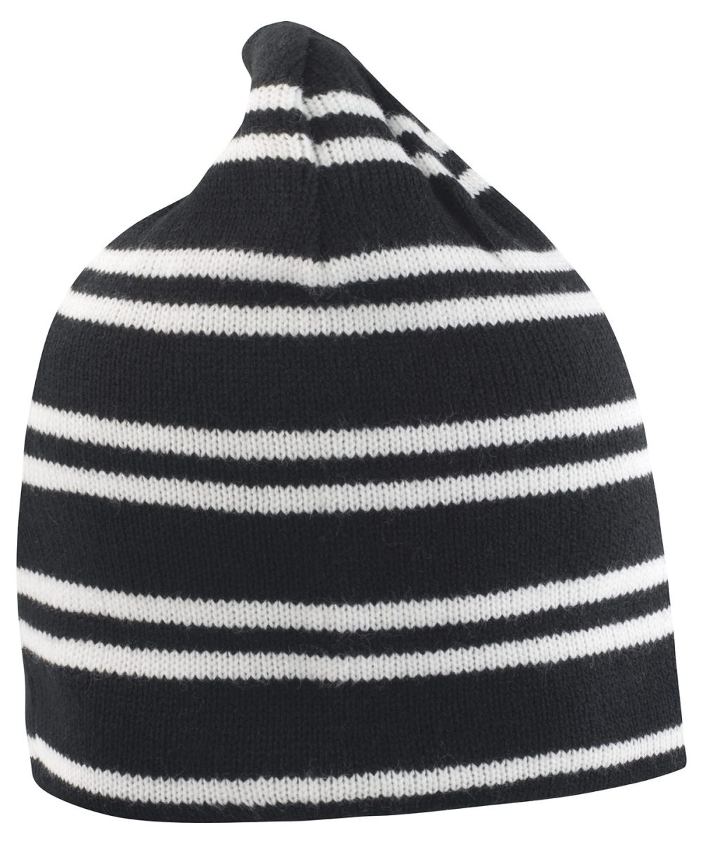 Black/White/Black Team reversible beanie