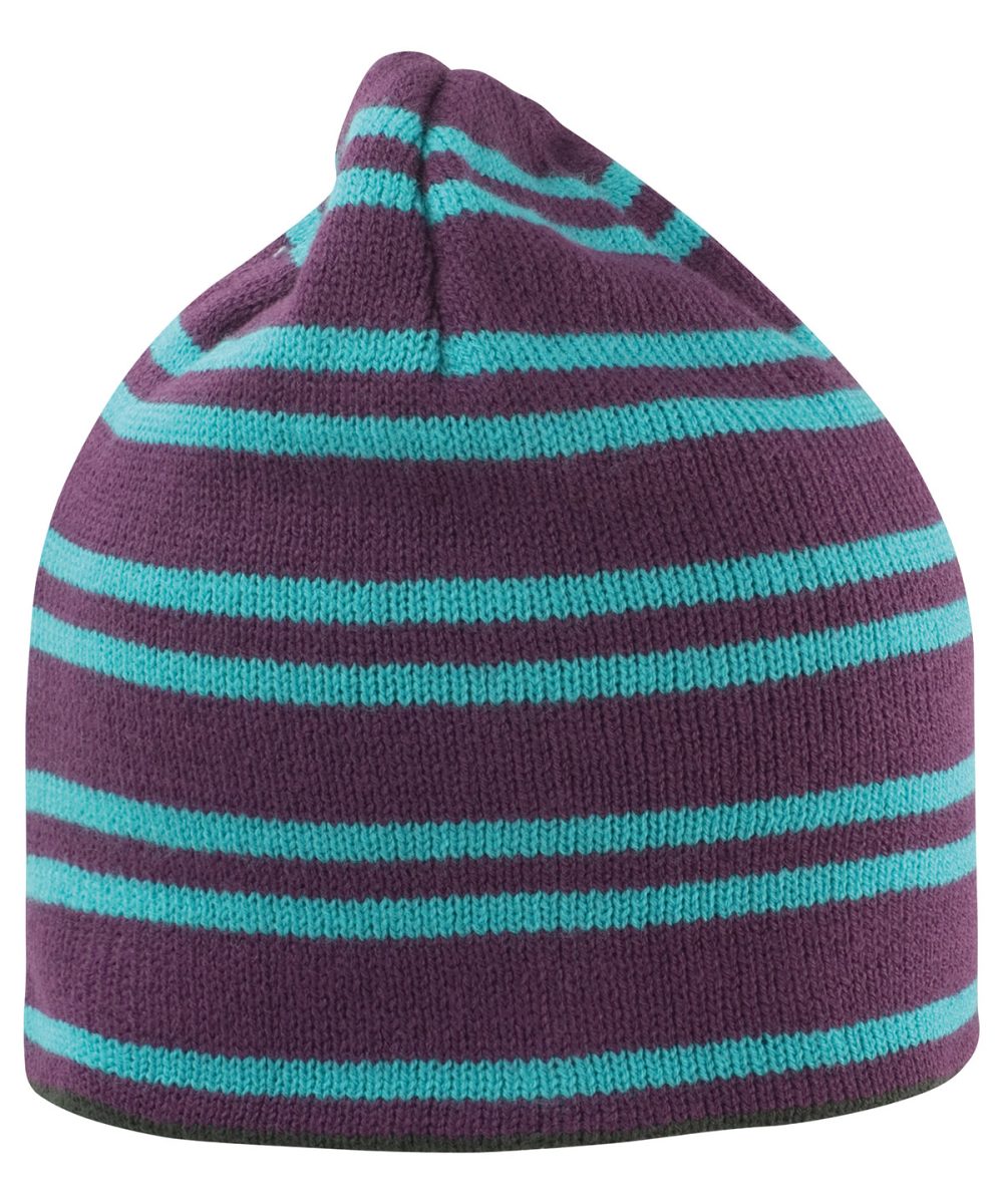 Plum/Turquoise/Grey Team reversible beanie