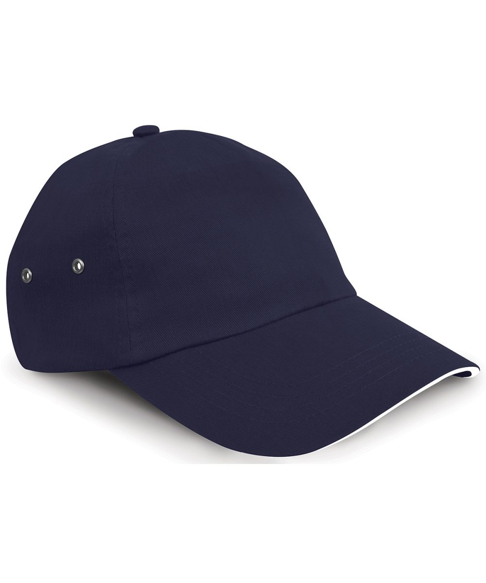 Navy/White Printers plush cotton 5-panel cap