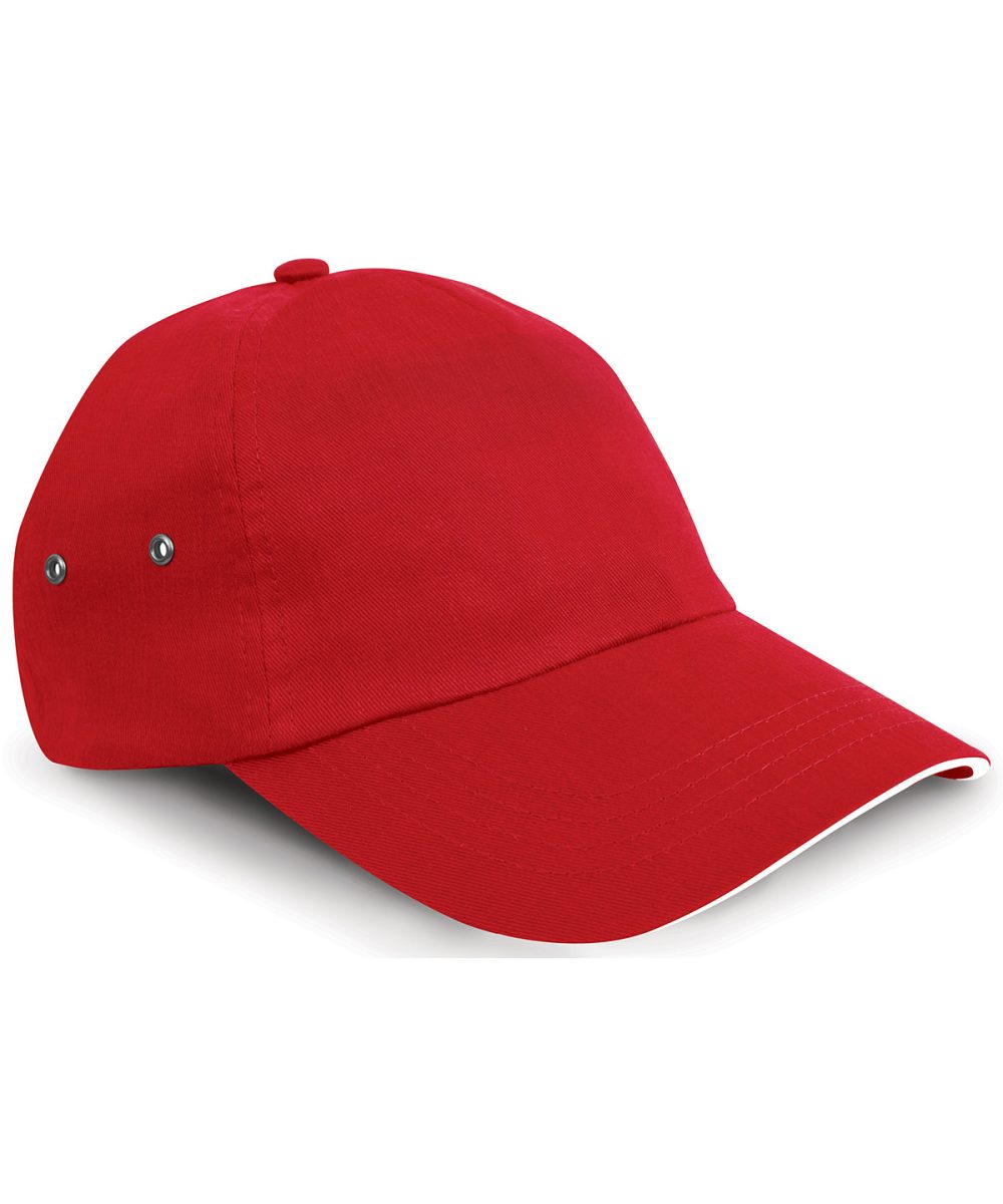 Red/White Printers plush cotton 5-panel cap