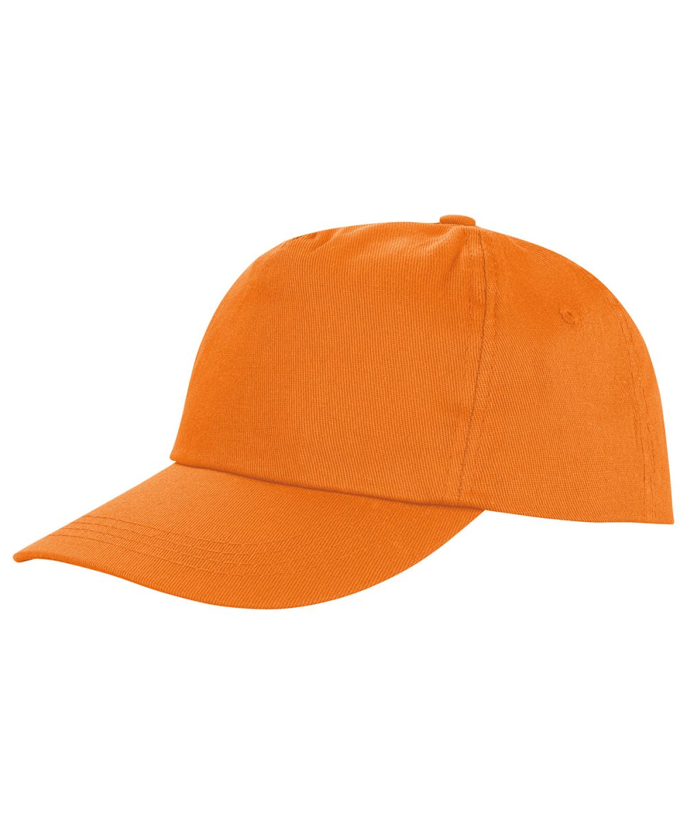 Orange Houston 5-panel printer's cap