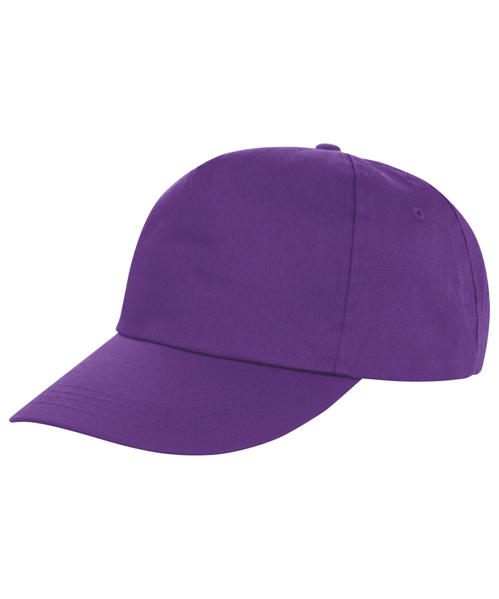 Purple Houston 5-panel printer's cap