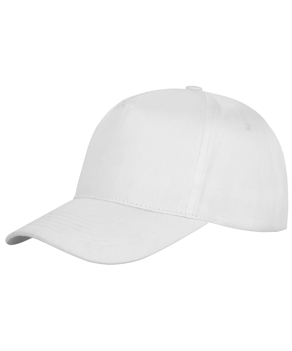 White Houston 5-panel printer's cap