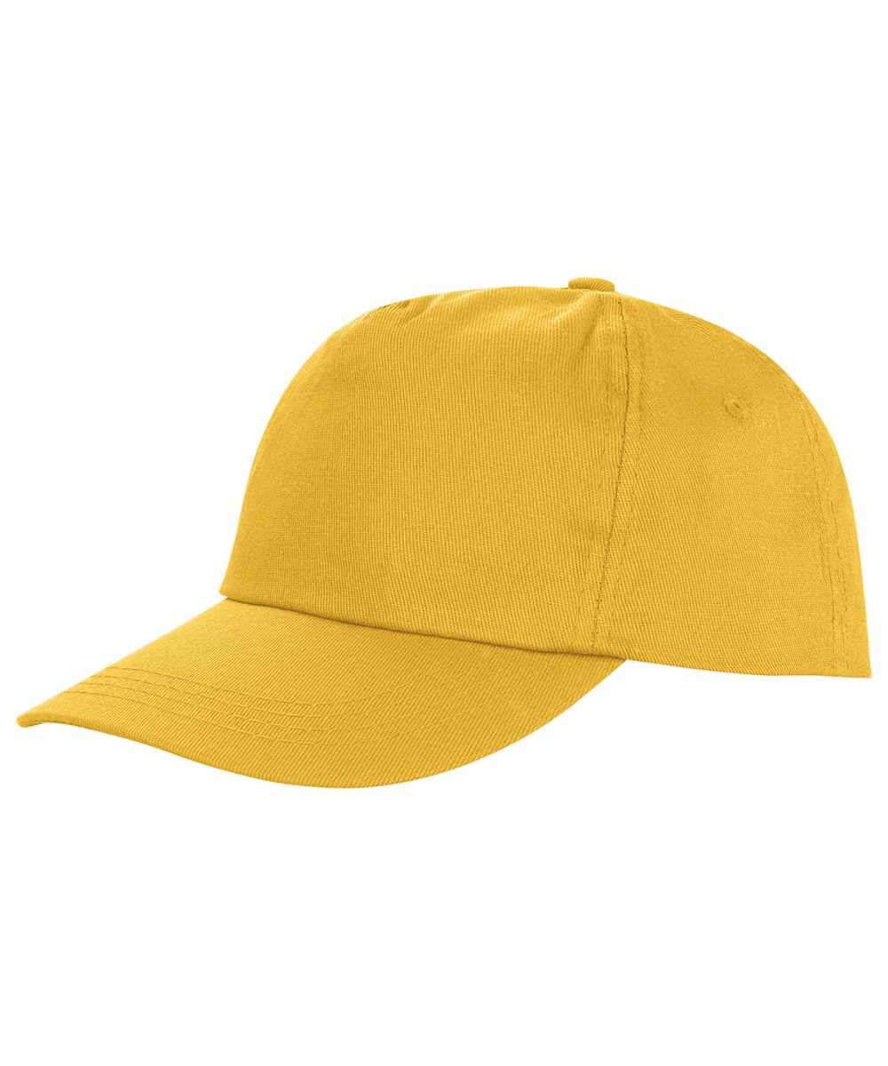 Yellow Houston 5-panel printer's cap