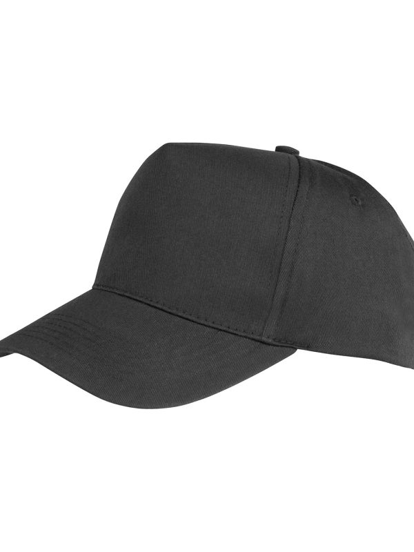 Black Boston junior 65/35 polycotton cap