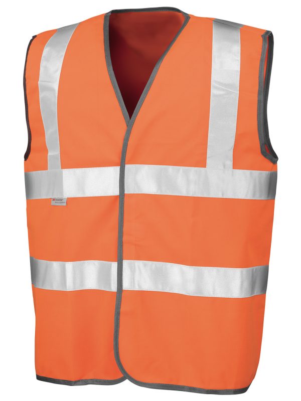 Fluorescent Orange Safety high-viz vest