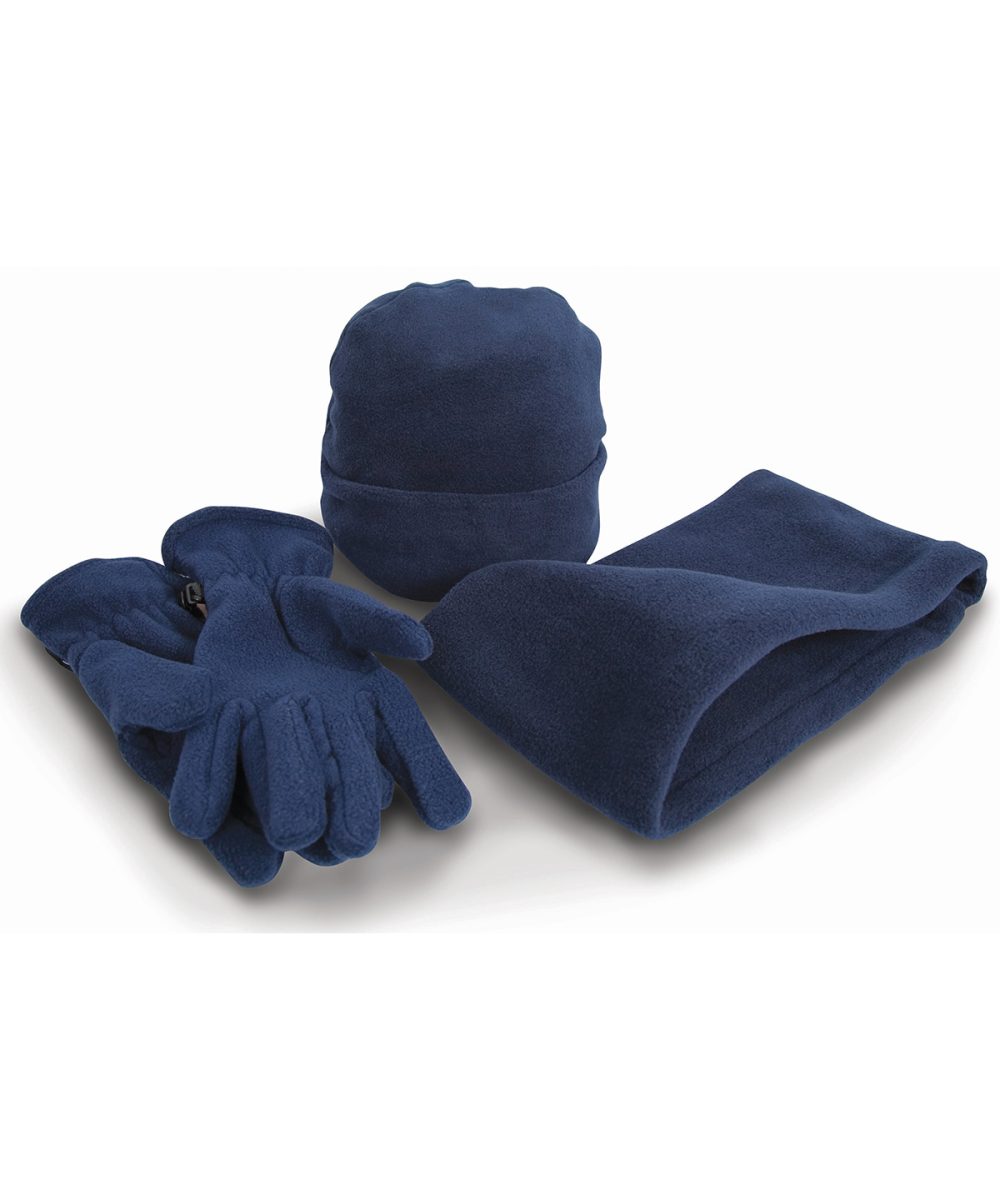 Navy Polartherm™ fleece accessory set