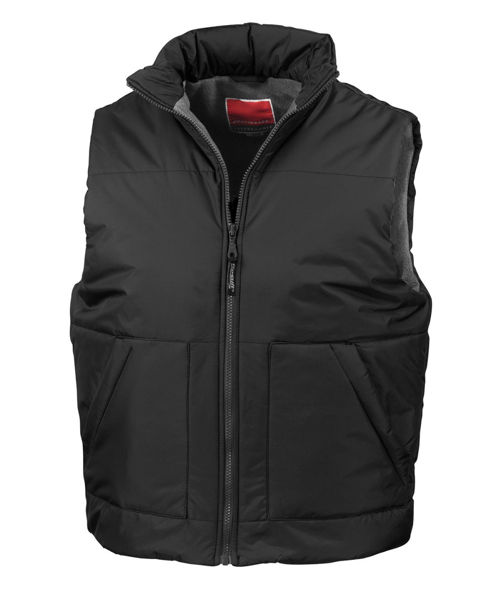 Black Fleece-lined bodywarmer