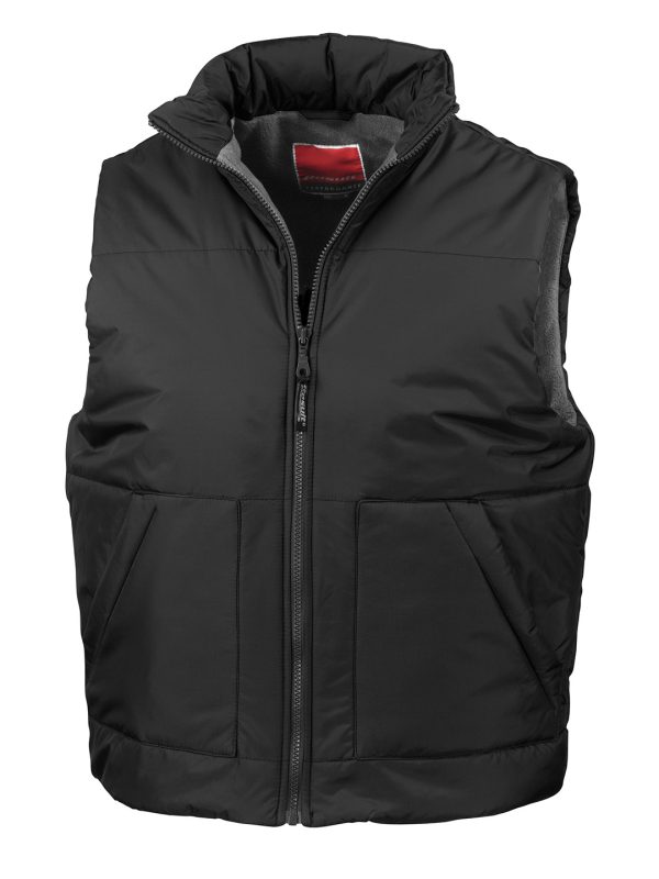 Black Fleece-lined bodywarmer