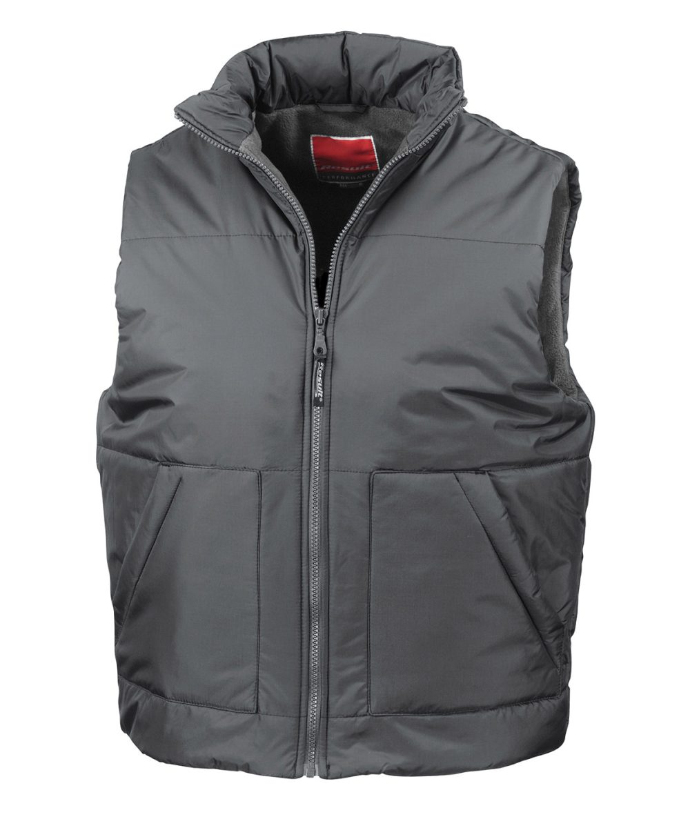 Dark Grey Fleece-lined bodywarmer