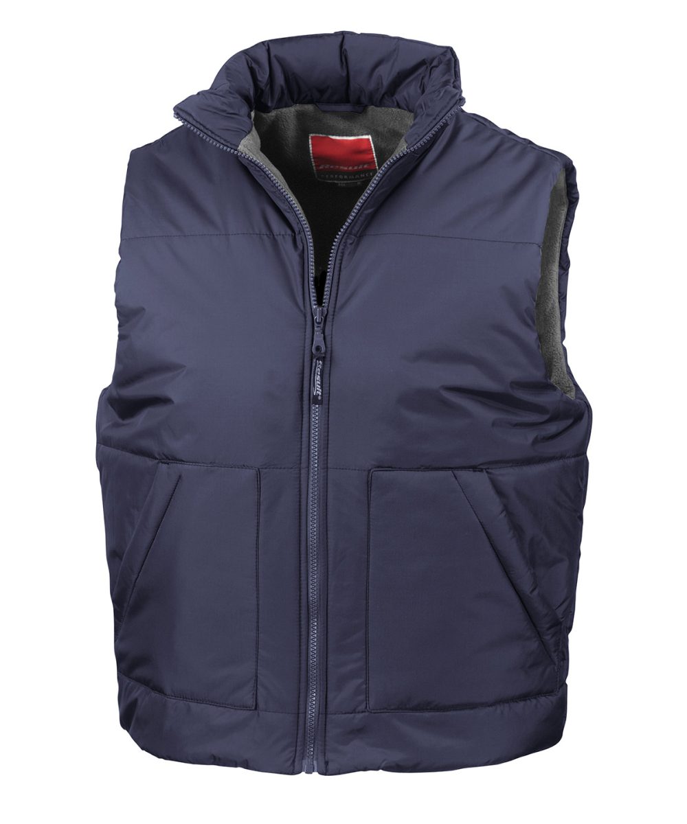 Navy Fleece-lined bodywarmer