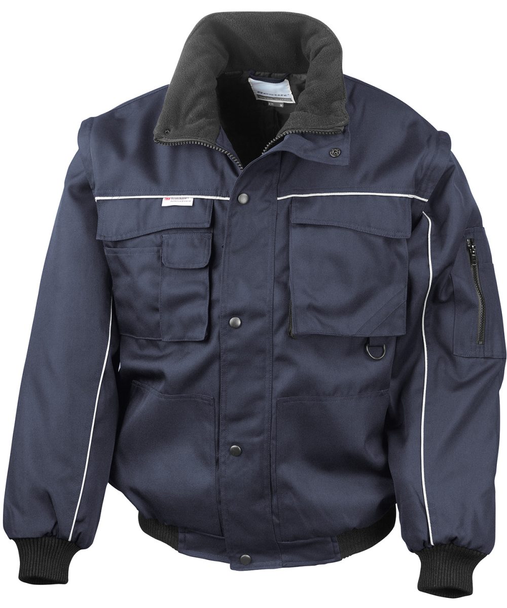 Navy/Navy Work-Guard zip sleeve heavy-duty pilot jacket