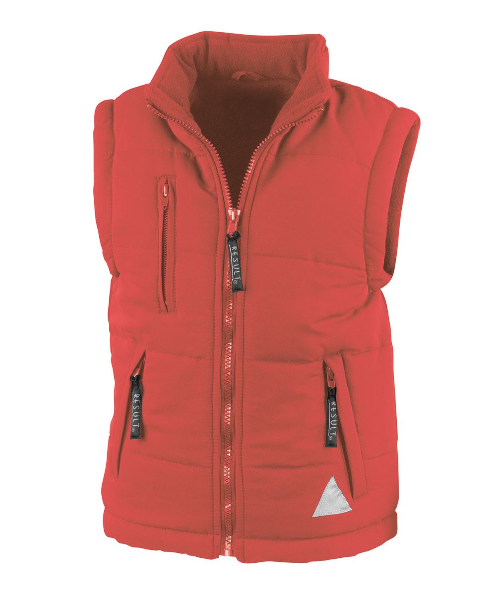 Red Junior ultra padded bodywarmer