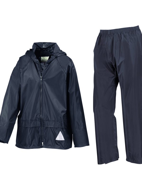 Navy Junior waterproof jacket and trouser set