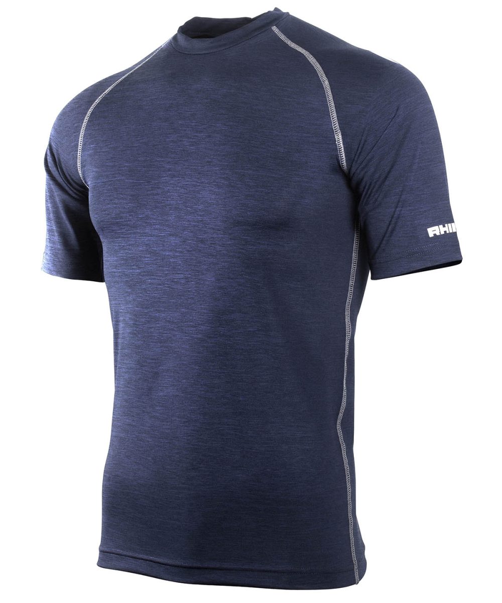 Navy Heather Rhino baselayer short sleeve