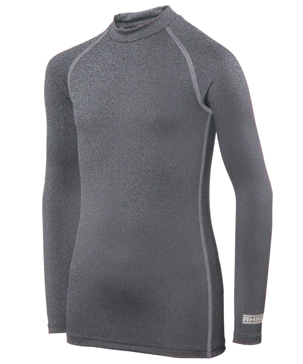 Heather Grey Rhino baselayer long sleeve - juniors