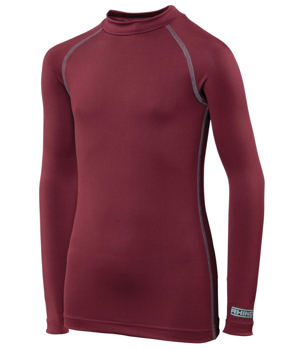 Maroon Rhino baselayer long sleeve - juniors