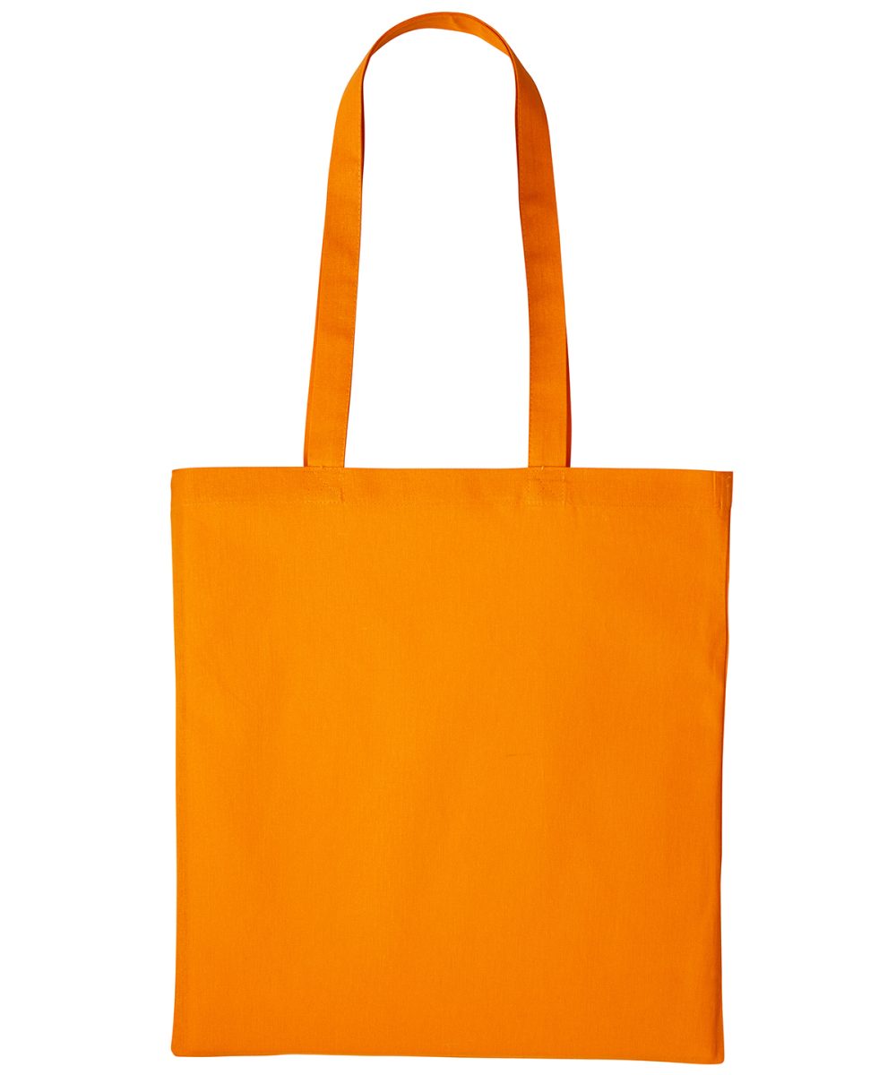 Orange Cotton shopper long handle