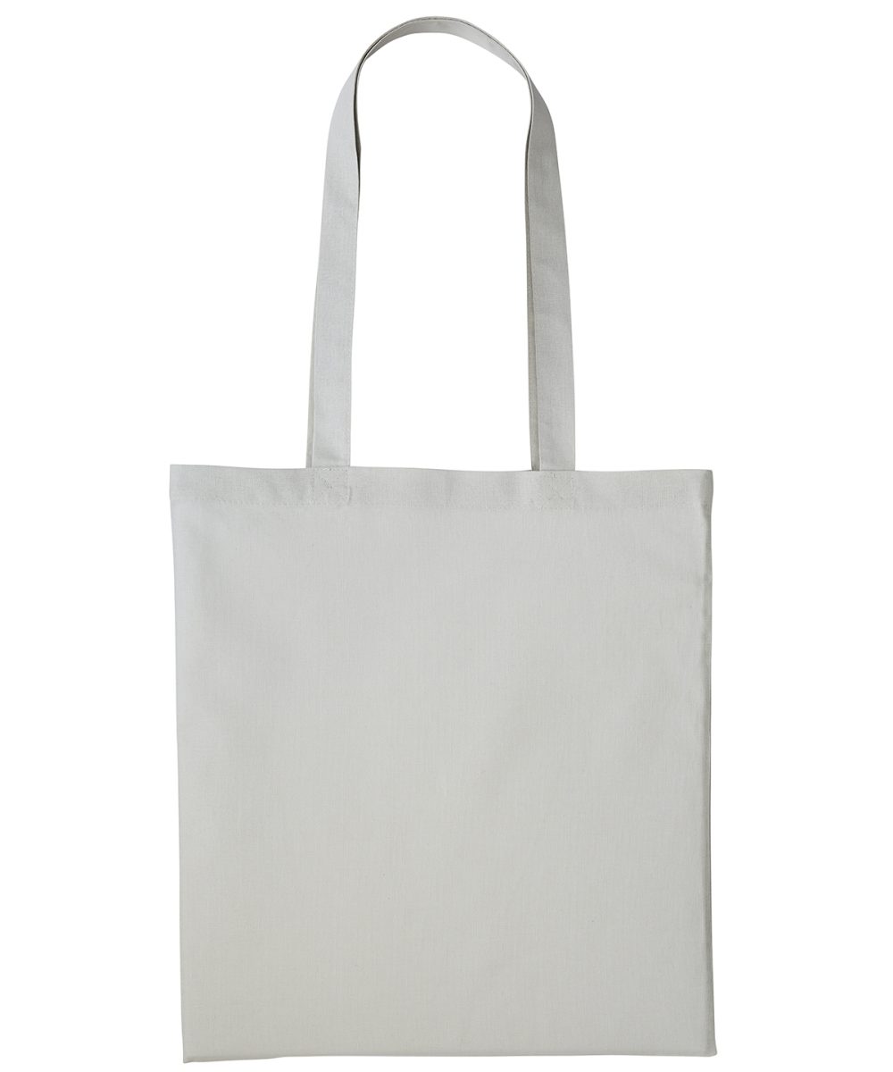 Pastel Grey Cotton shopper long handle