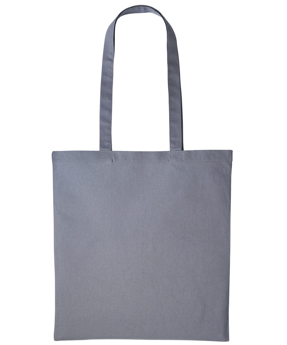 Steel Mid Grey Cotton shopper long handle