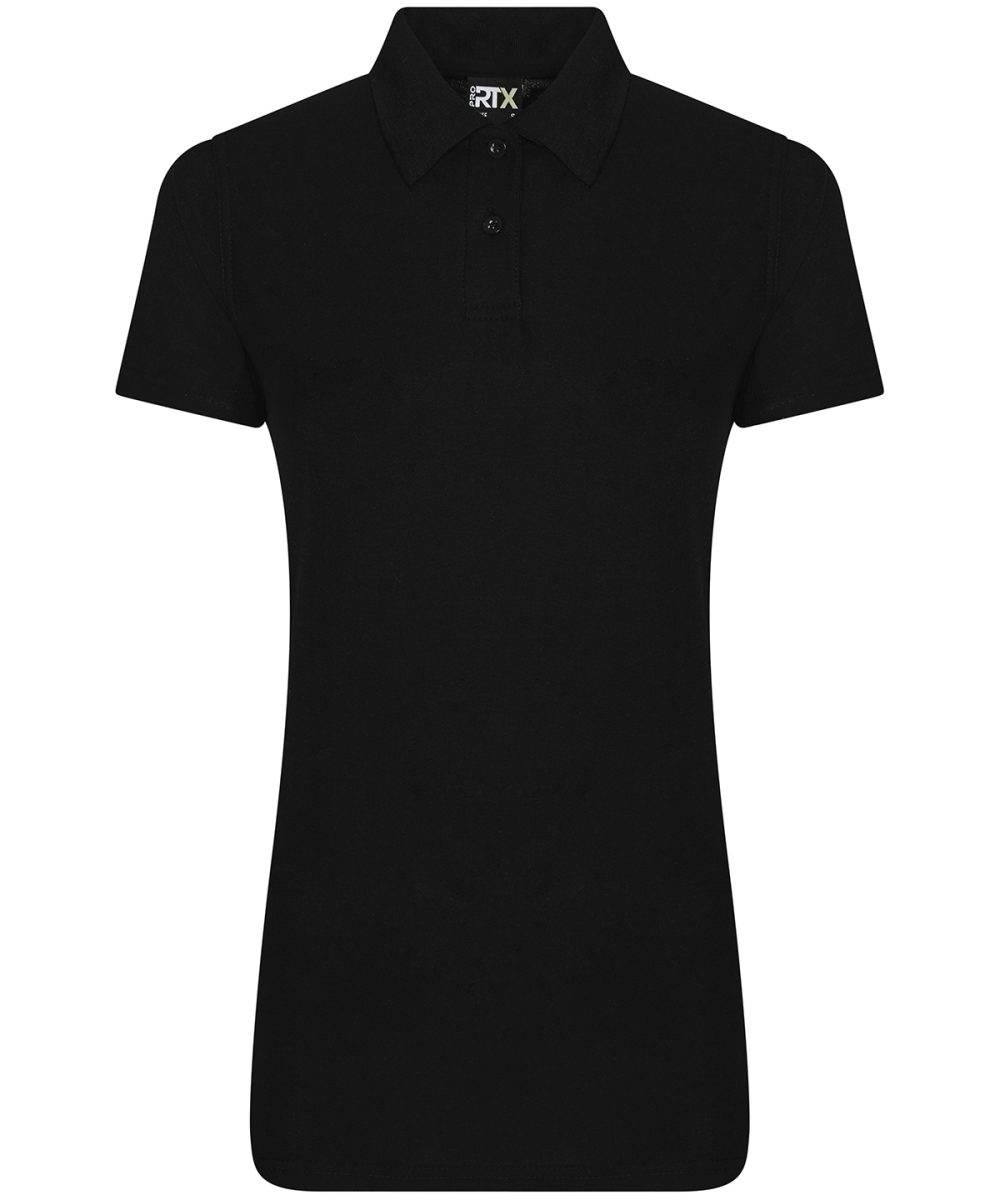 Black Women's pro polyester polo