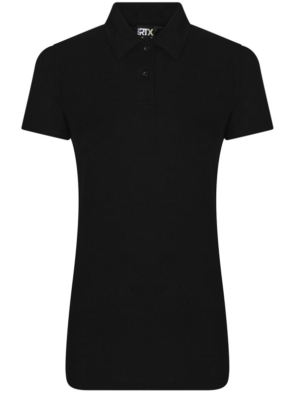 Black Women's pro polyester polo