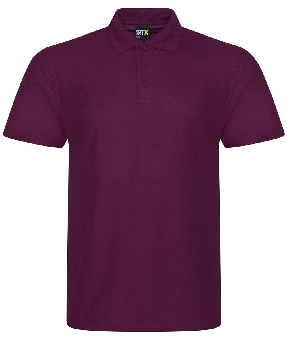 Burgundy Pro polyester polo