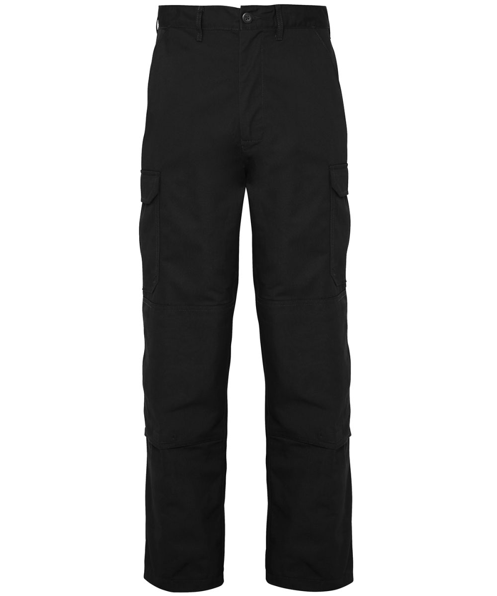 Black Pro workwear cargo trousers