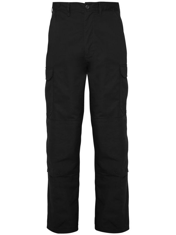 Black Pro workwear cargo trousers