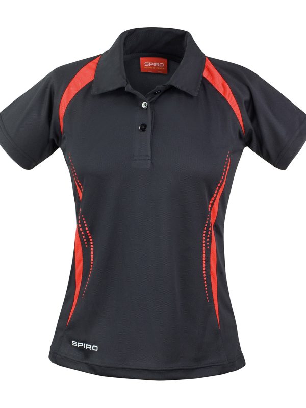 Black/Red Women's Spiro team spirit polo