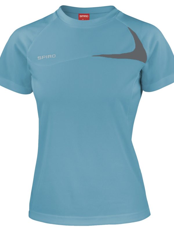 Aqua/Grey Women's Spiro dash training shirt