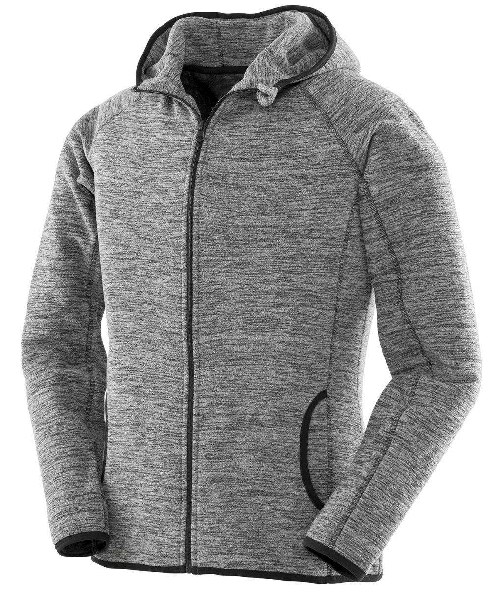 Grey/Black Women's microfleece hoodi