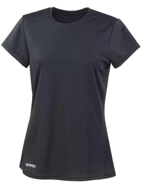 Black Women's Spiro quick-dry short sleeve t-shirt