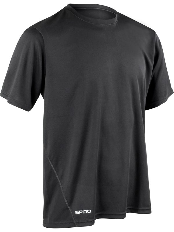 Black Spiro quick-dry short sleeve t-shirt