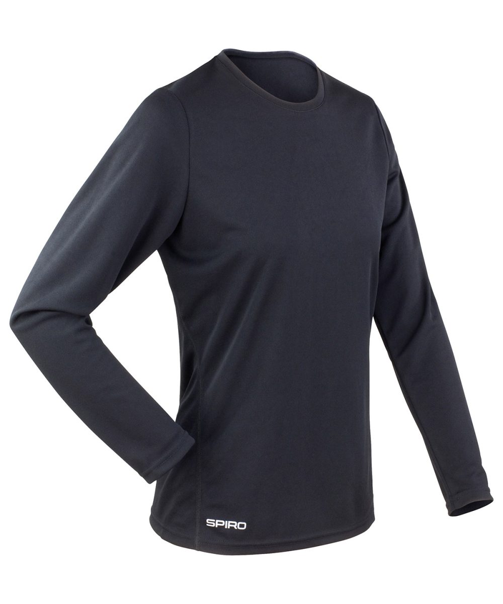 Black Women's Spiro quick-dry long sleeve t-shirt