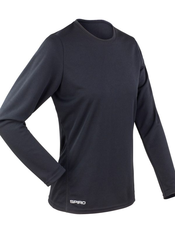 Black Women's Spiro quick-dry long sleeve t-shirt