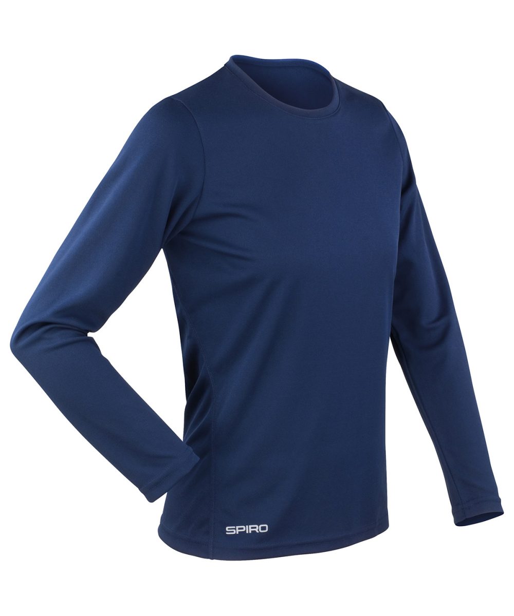 Navy Women's Spiro quick-dry long sleeve t-shirt