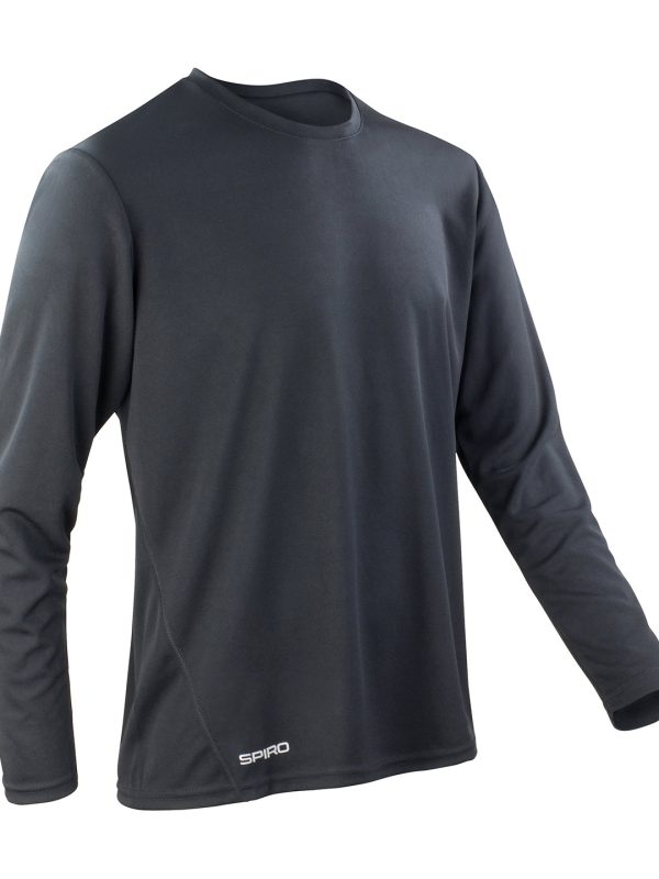 Black Spiro quick-dry long sleeve t-shirt