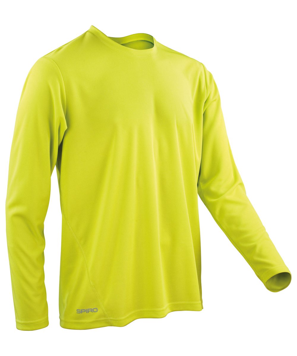 Lime Green Spiro quick-dry long sleeve t-shirt