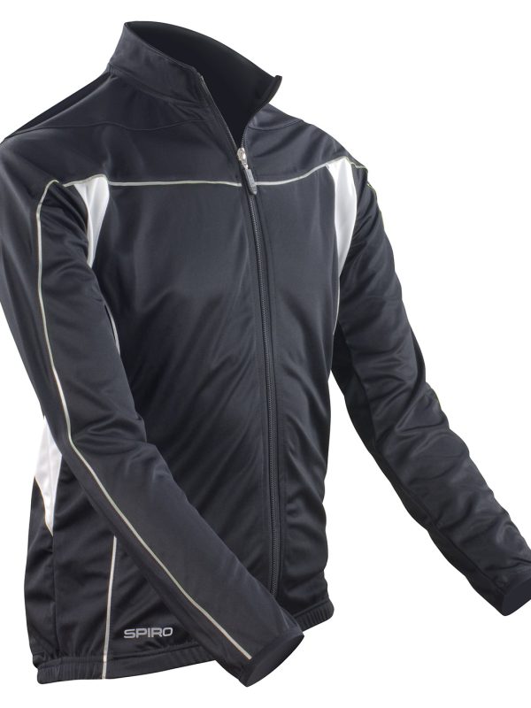 Black/White Spiro bikewear long sleeve performance top