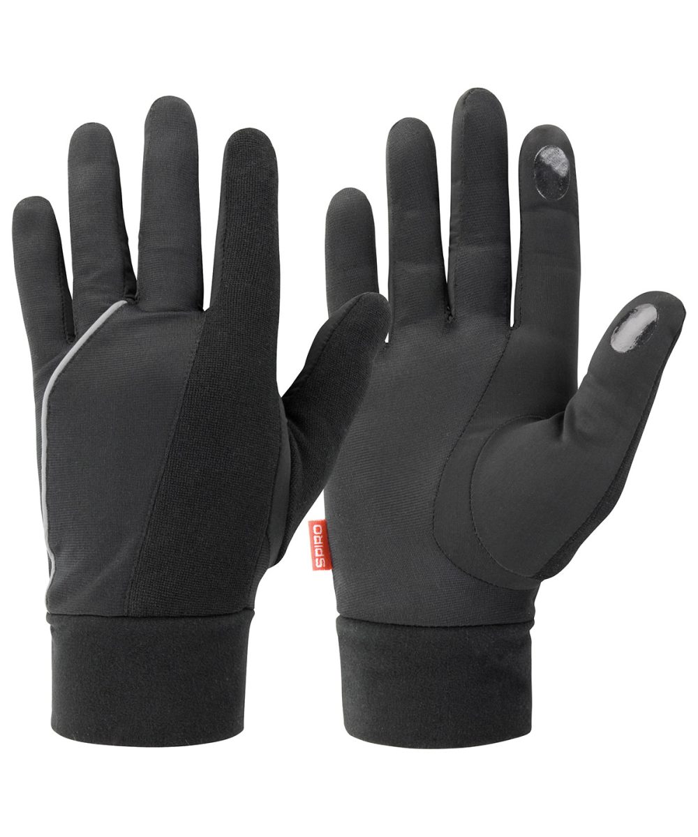 Black Elite running gloves