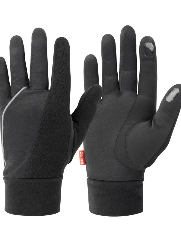 Black Elite running gloves