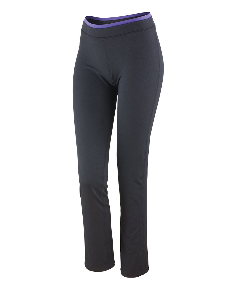 Black/Lavender Women's fitness trousers